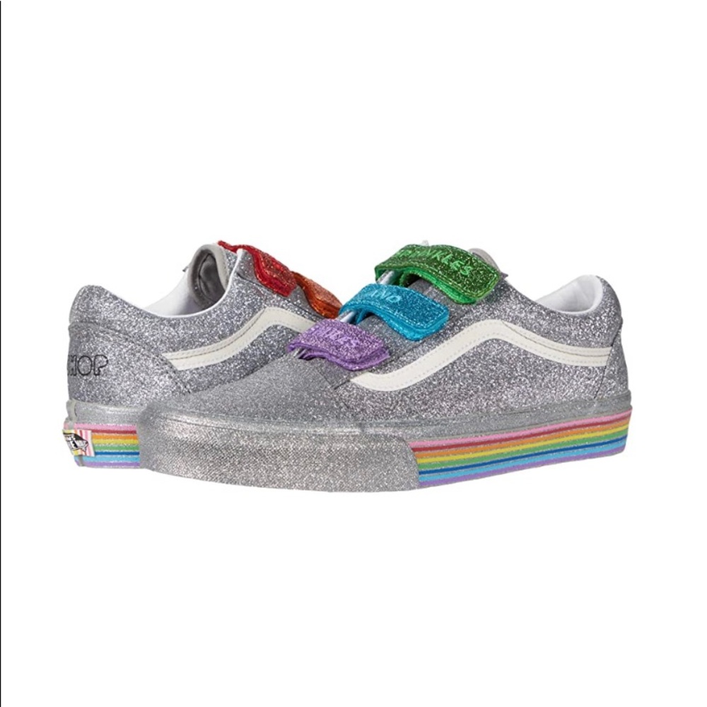 VANS X Flour Shop Glitter Velcro Shoes
